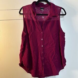 Torrid Women's Burgundy Sleeveless Top